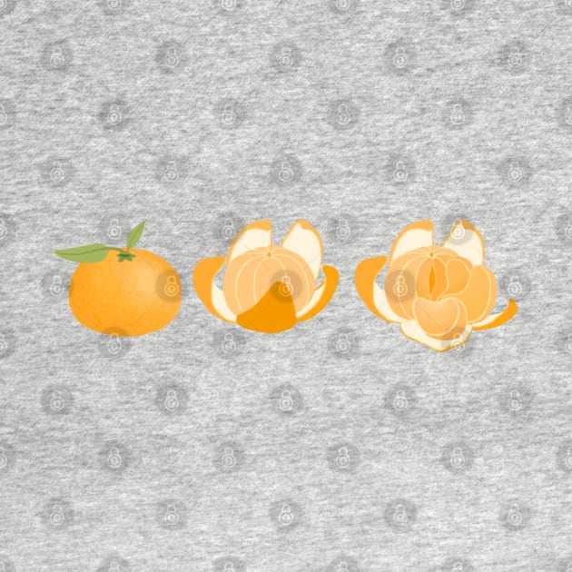 Cute tangerine illustration by ballooonfish